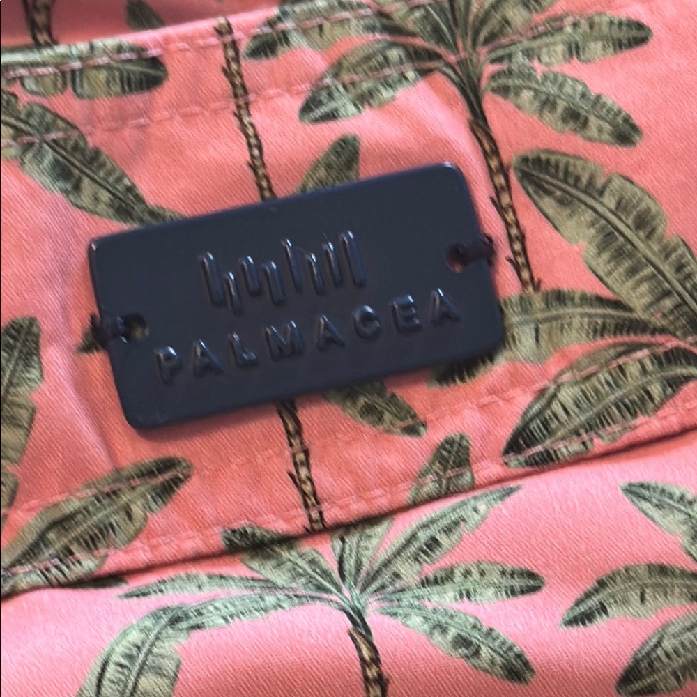 Palm Tree Print Pink Swim Shorts